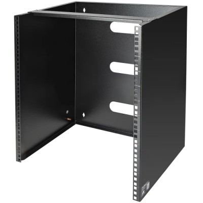 StarTech.com Black 2 Post Frame 12U Steel Server Rack Wall Mount with 34.9 mm Depth WALLMNT12
