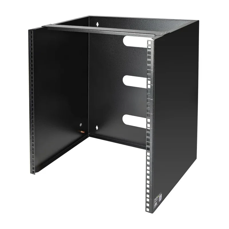StarTech.com Black 2 Post Frame 12U Steel Server Rack Wall Mount with 34.9 mm Depth WALLMNT12