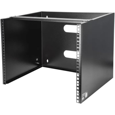 StarTech.com Black Steel 2 Post Frame 8U Server Rack, 34.9 mm Depth, 362 mm Height WALLMOUNT8