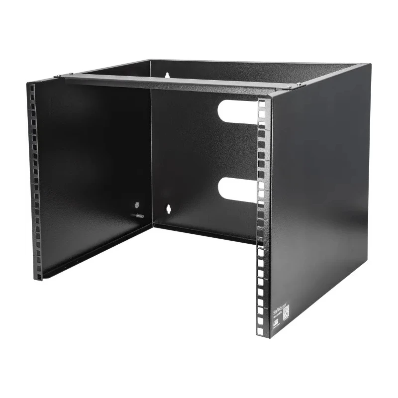 StarTech.com Black Steel 2 Post Frame 8U Server Rack, 34.9 mm Depth, 362 mm Height WALLMOUNT8