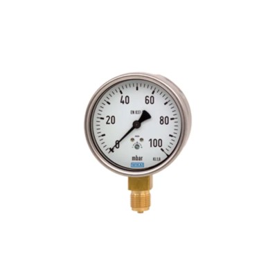 WIKA 160 mm G 1/2 Threaded Pressure Gauge 0.006 bar Model 9809279