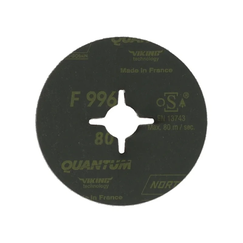 Norton SG Ceramic Abrasive Disc Plain Disc with Slotted Hole 115 mm, 80 Grit 66623327499