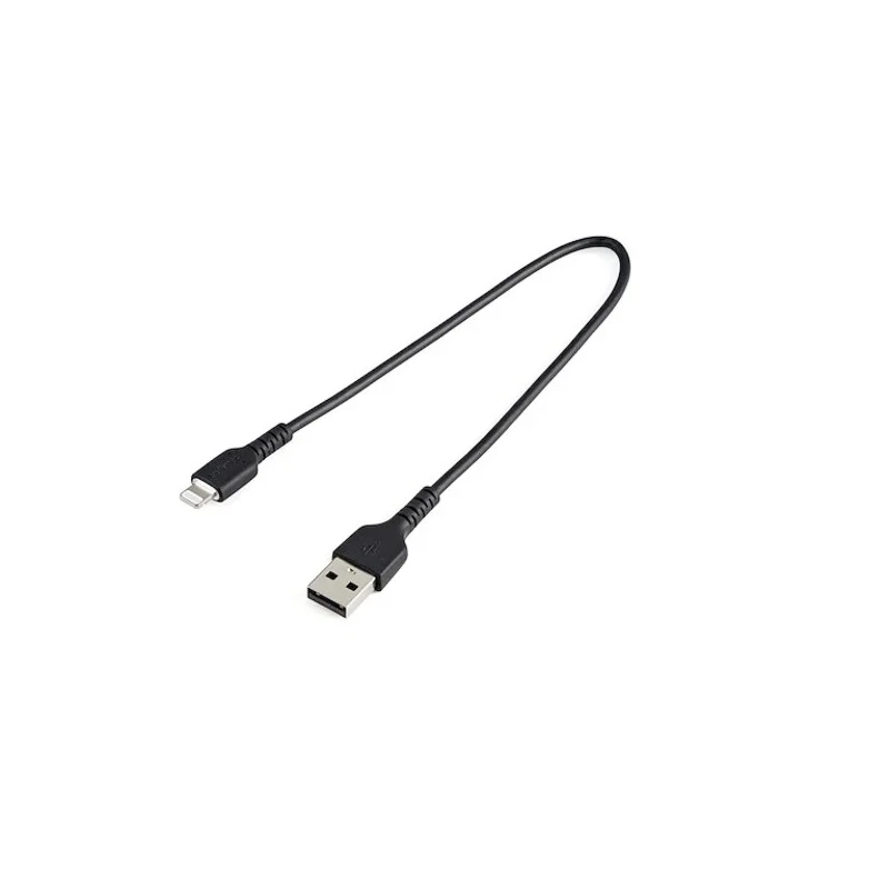 StarTech.com USB 2.0 Male USB Type A to Male Lightning Connector Black 300mm RUSBLTMM30CMB