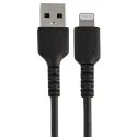 StarTech.com USB 2.0 Male USB Type A to Male Lightning Connector Black 300mm RUSBLTMM30CMB