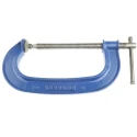 Record General Purpose G Clamp 150 mm Jaw Opening 80 mm Jaw Depth 800 kg Clamping Force Forged Steel Blue Finish T1206