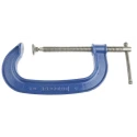 Record General Purpose G Clamp 150 mm Jaw Opening 80 mm Jaw Depth 800 kg Clamping Force Forged Steel Blue Finish T1206