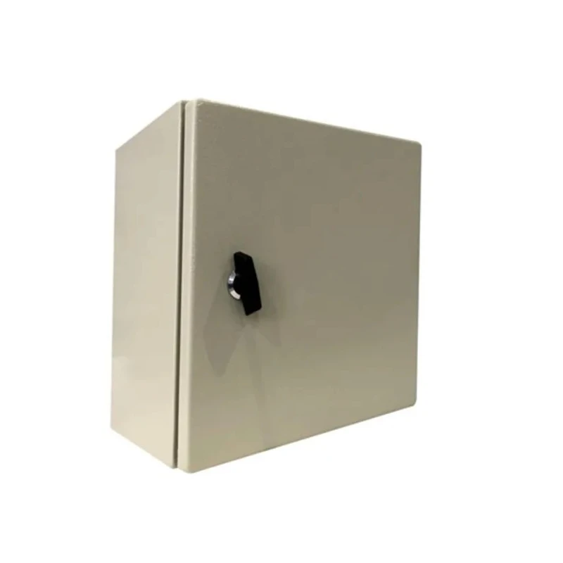 RS PRO Steel Wall Box IP66 Enclosure 400 mm x 400 mm x 200 mm Single Lock System Grey IP66