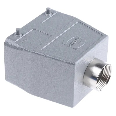 HARTING Han A Range Heavy Duty Power Connector Hood 2 Lever, Die Cast Aluminium Body, IP65, 32A 09200320420