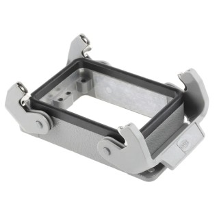 HARTING Han A Range Heavy Duty Power Connector Housing 2 Lever, Die Cast Aluminium, IP65, 32A 09200320301