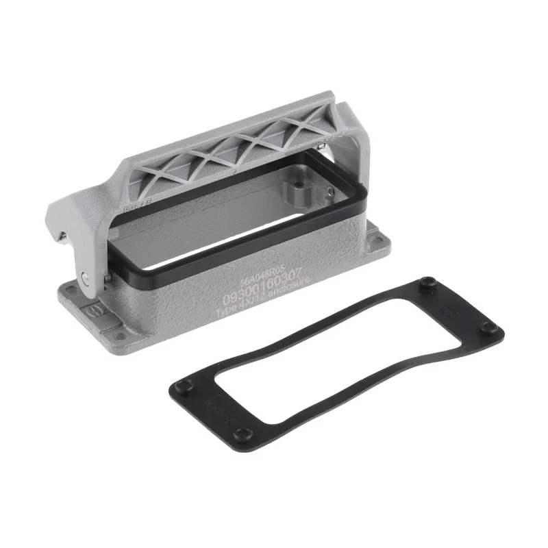 HARTING Han B Range Heavy Duty Power Connector Housing 16B Bulkhead Mount Die Cast Aluminium IP65 09300160307