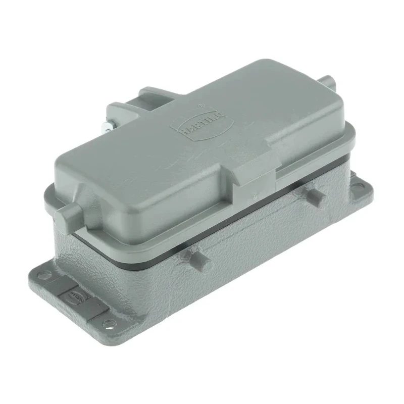 HARTING Han B Range Heavy Duty Power Connector Housing Bulkhead Mount Die Cast Aluminium IP65 2 Lever Locking 09300160302