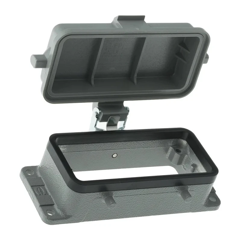 HARTING Han B Range Heavy Duty Power Connector Housing Bulkhead Mount Die Cast Aluminium IP65 2 Lever Locking 09300160302