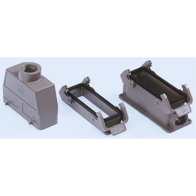 HARTING Han B Range Heavy Duty Power Connector Housing Surface Mount Die Cast Aluminium IP65 2 Lever 24B 09300241220