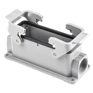 HARTING Han B Range Heavy Duty Power Connector Housing 2 Lever Surface Mount Die Cast Aluminium IP65 09300241270