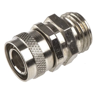 Adaptaflex Brass Nickel-Plated Conduit Fitting 12 mm Nominal Size M16 Thread IP54 Rated Swivel 7TCA296020R0059 SP12/M16/B
