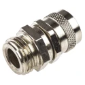 Adaptaflex Brass Nickel-Plated Conduit Fitting 12 mm Nominal Size M16 Thread IP54 Rated Swivel 7TCA296020R0059 SP12/M16/B