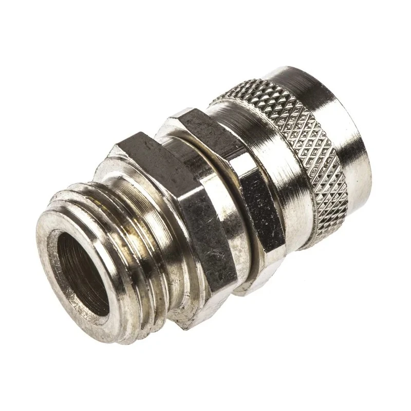 Adaptaflex Brass Nickel-Plated Conduit Fitting 12 mm Nominal Size M16 Thread IP54 Rated Swivel 7TCA296020R0059 SP12/M16/B