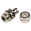 Adaptaflex Brass Nickel-Plated Conduit Fitting 12 mm Nominal Size M16 Thread IP54 Rated Swivel 7TCA296020R0059 SP12/M16/B