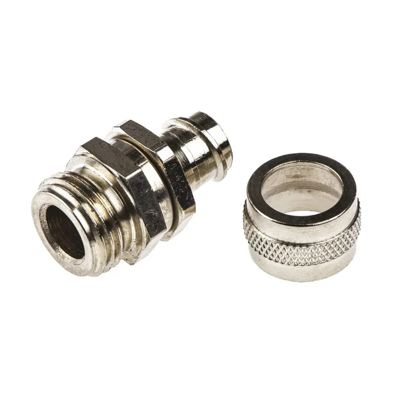 Adaptaflex Brass Nickel-Plated Conduit Fitting 12 mm Nominal Size M16 Thread IP54 Rated Swivel 7TCA296020R0059 SP12/M16/B