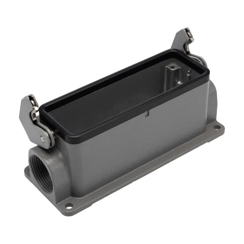 HARTING Han B Range Heavy Duty Power Connector Hood Surface Mount Die Cast Aluminium IP65 1 Lever 24B 09300241250