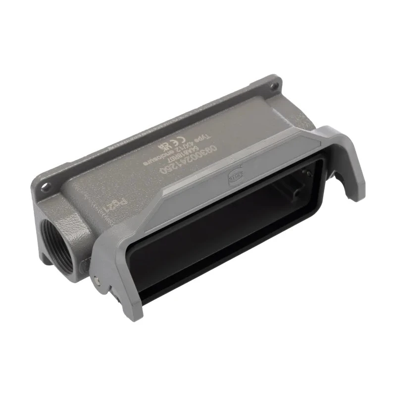 HARTING Han B Range Heavy Duty Power Connector Hood Surface Mount Die Cast Aluminium IP65 1 Lever 24B 09300241250