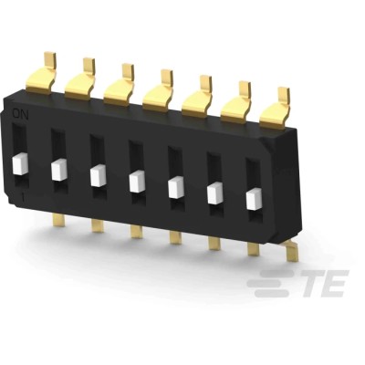 TE Connectivity Raised Rotary Coded DIP Switch Surface Mount EDS07SGNNTR04Q