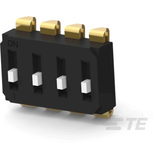 TE Connectivity Raised Rotary Coded DIP Switch Surface Mount EDS04SNNNTU04Q