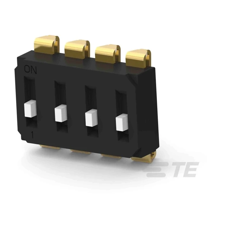 TE Connectivity Raised Rotary Coded DIP Switch Surface Mount EDS04SNNNTU04Q