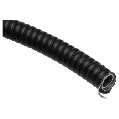 Adaptaflex Flexible PVC-Coated Galvanised Steel Conduit 10 mm Nominal Diameter, 10 m Length, Black SP10/BL/10M