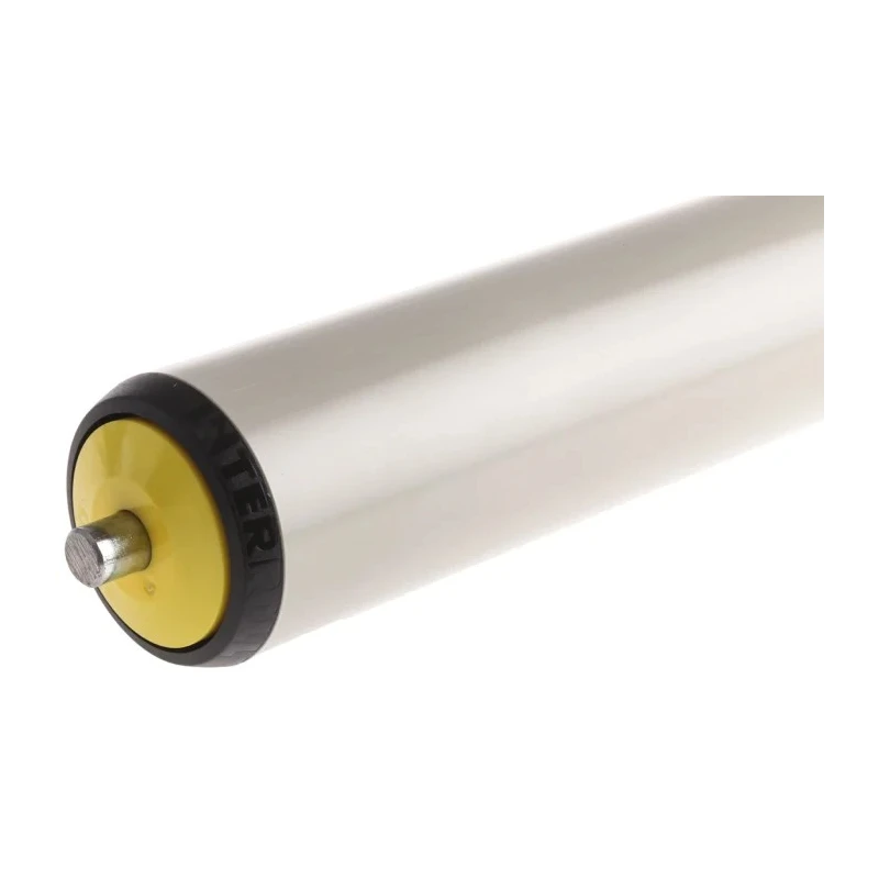 Interroll Plastic Round Conveyor Roller Spring Loaded 50 mm Dia. x 500 mm Length, Steel 10 mm Spindle, 530 11ELSAAJAC - 500