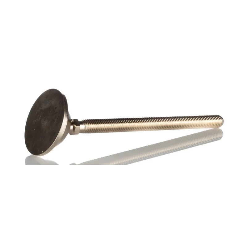 Nu-Tech Engineering Adjustable Foot M12, 55 mm Base Diameter, Nickel Plated Steel, 600 kg Static Load Capacity, 10° A070/005