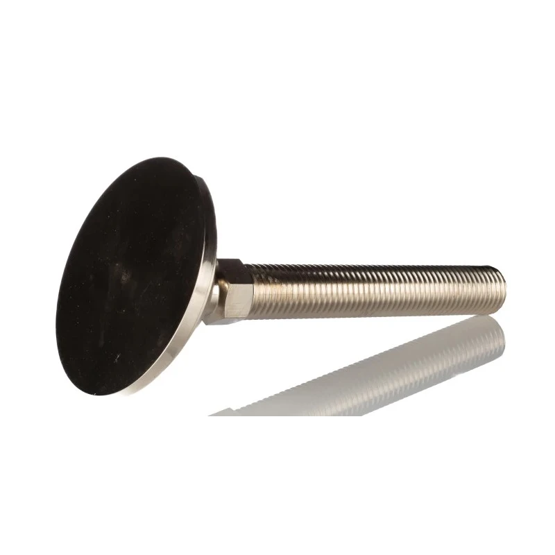 Nu-Tech Engineering M12 55 mm Diameter Adjustable Foot Nickel Plated Steel 450kg Static Load Capacity 10° Tilt Angle A070/002