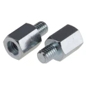 RS PRO M6 Steel Standoff, Hex Shape, 12 mm Body Length, 7.5 mm Stud Length, Zinc Plated 603-491