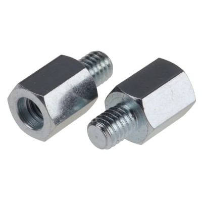 RS PRO M6 Steel Standoff, Hex Shape, 12 mm Body Length, 7.5 mm Stud Length, Zinc Plated 603-491