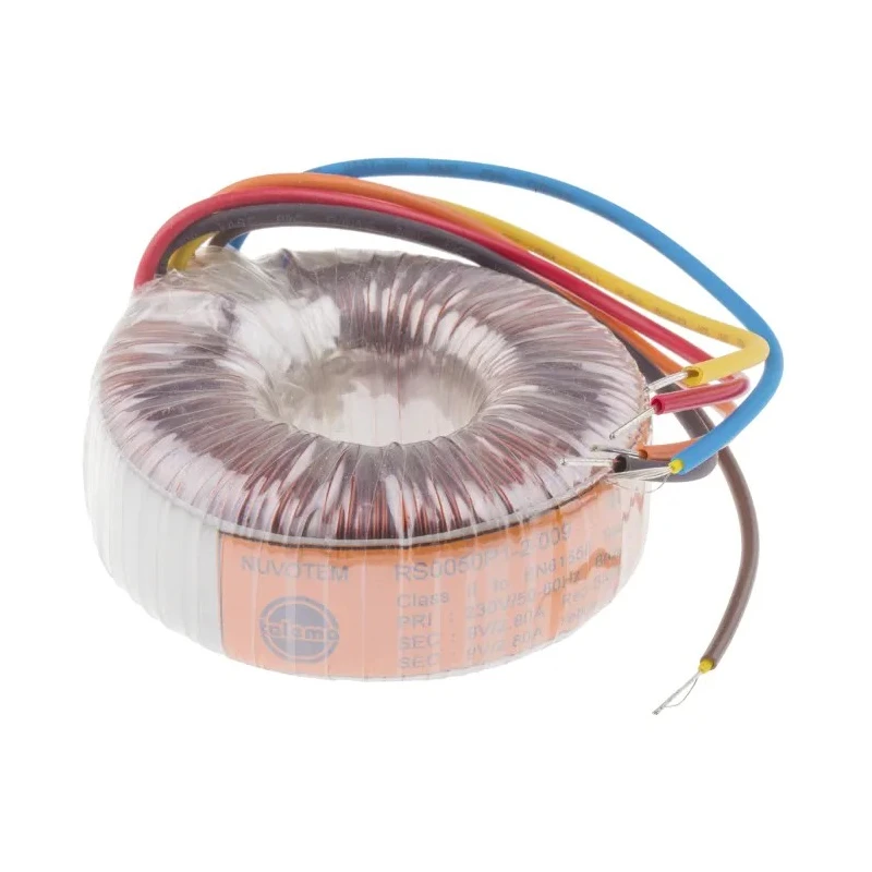 Nuvotem Talema Toroidal Transformer 230 V ac Primary 2 x 9 V ac Secondary 50 VA Dual Secondary Winding 0050P1-2-009