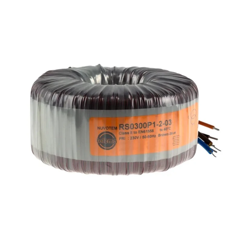 Nuvotem Talema 230 V ac 2 x 15 V ac Toroidal Transformer 2 Output 160 VA 50Hz-450Hz 1.5kg Copper Conductor 0160P1-2-015