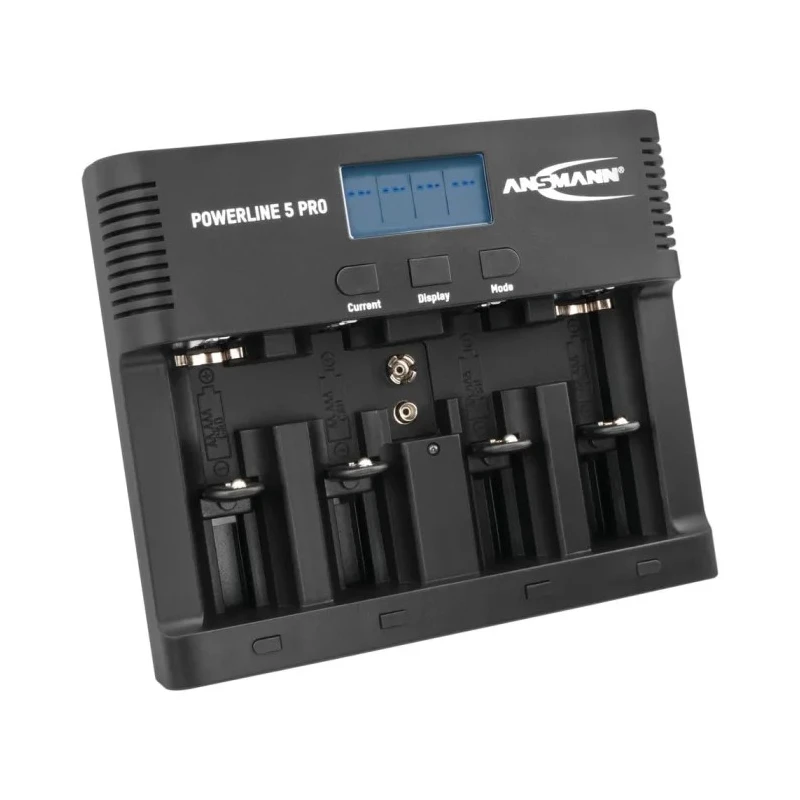 Ansmann Powerline 5 Pro Battery Charger for 12V NiMH NiCd Batteries 1.8A, 4 Bay, US AUS EU UK Plug 100-240V 1001-0018-UK-520