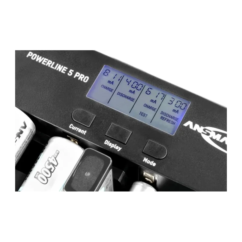 Ansmann Powerline 5 Pro Battery Charger for 12V NiMH NiCd Batteries 1.8A, 4 Bay, US AUS EU UK Plug 100-240V 1001-0018-UK-520