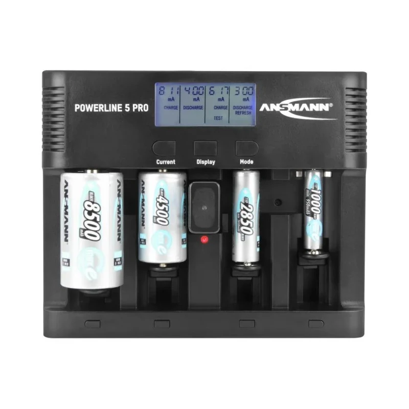 Ansmann Powerline 5 Pro Battery Charger for 12V NiMH NiCd Batteries 1.8A, 4 Bay, US AUS EU UK Plug 100-240V 1001-0018-UK-520