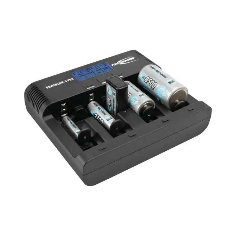 Ansmann Powerline 5 Pro Battery Charger for 12V NiMH NiCd Batteries 1.8A, 4 Bay, US AUS EU UK Plug 100-240V 1001-0018-UK-520