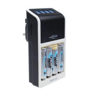 Ansmann Battery Charger for NiMH Batteries 1.2V, 8.4V, 9V Output, 650mA Charge Current, AAA, AA, 9V 1001-0094-44-03520