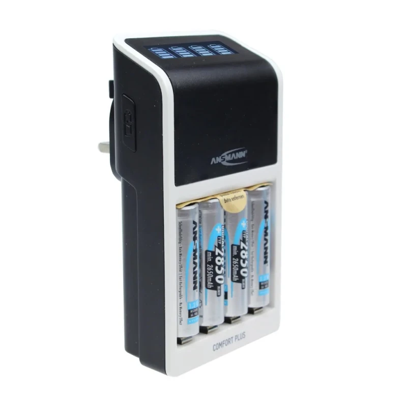 Ansmann Battery Charger for NiMH Batteries 1.2V, 8.4V, 9V Output, 650mA Charge Current, AAA, AA, 9V 1001-0094-44-03520