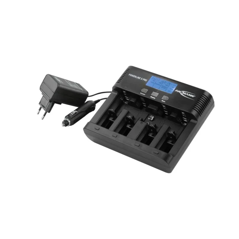 Ansmann Powerline 5 Pro Battery Charger for 12V NiMH NiCd Batteries 1.8A, 4 Bay, US AUS EU UK Plug 100-240V 1001-0018-UK-520