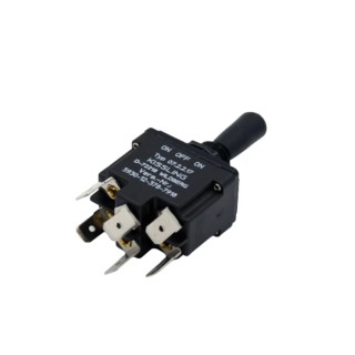TE Connectivity Toggle Switch Through Hole Mount On-Off-On DPDT Quick Connect Terminal 28V dc 115V ac 07-2-2-17