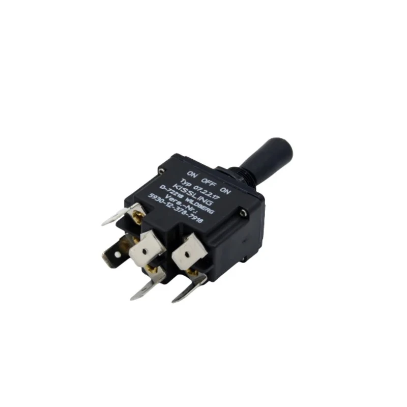 TE Connectivity Toggle Switch Through Hole Mount On-Off-On DPDT Quick Connect Terminal 28V dc 115V ac 07-2-2-17