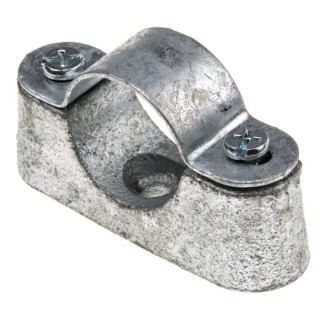 RS PRO Natural Steel Cable Clip, 25 mm Maximum Bundle Diameter, Screw Fixing, Saddle Clamp 606-018