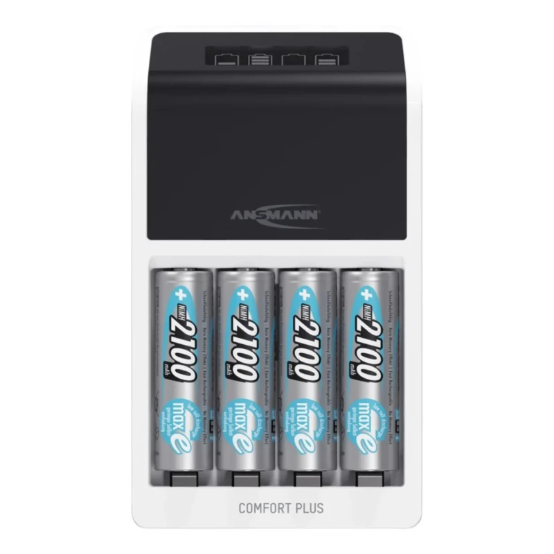 Ansmann Battery Charger for NiMH and NiCd AAA, AA, 9 V Batteries 1.2V, 8.4V, 9V Output, 650mA, EU Plug 1001-0094-520