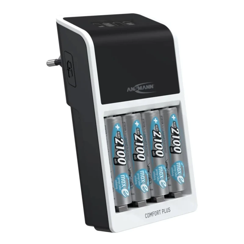 Ansmann Battery Charger for NiMH and NiCd AAA, AA, 9 V Batteries 1.2V, 8.4V, 9V Output, 650mA, EU Plug 1001-0094-520