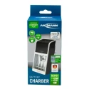 Ansmann Battery Charger for NiMH AA, AAA, 9 V Batteries, 4 Cells, 650mA Charge Current, UK Plug 1001-0094-44-02520
