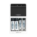 Ansmann Battery Charger for NiMH AA, AAA, 9 V Batteries, 4 Cells, 650mA Charge Current, UK Plug 1001-0094-44-02520